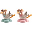 Figurine pour baby shower avec cigogne