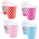 Pack de gobelets jetables à pois