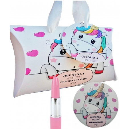 Miroir de licorne avec stylo et petite boîte