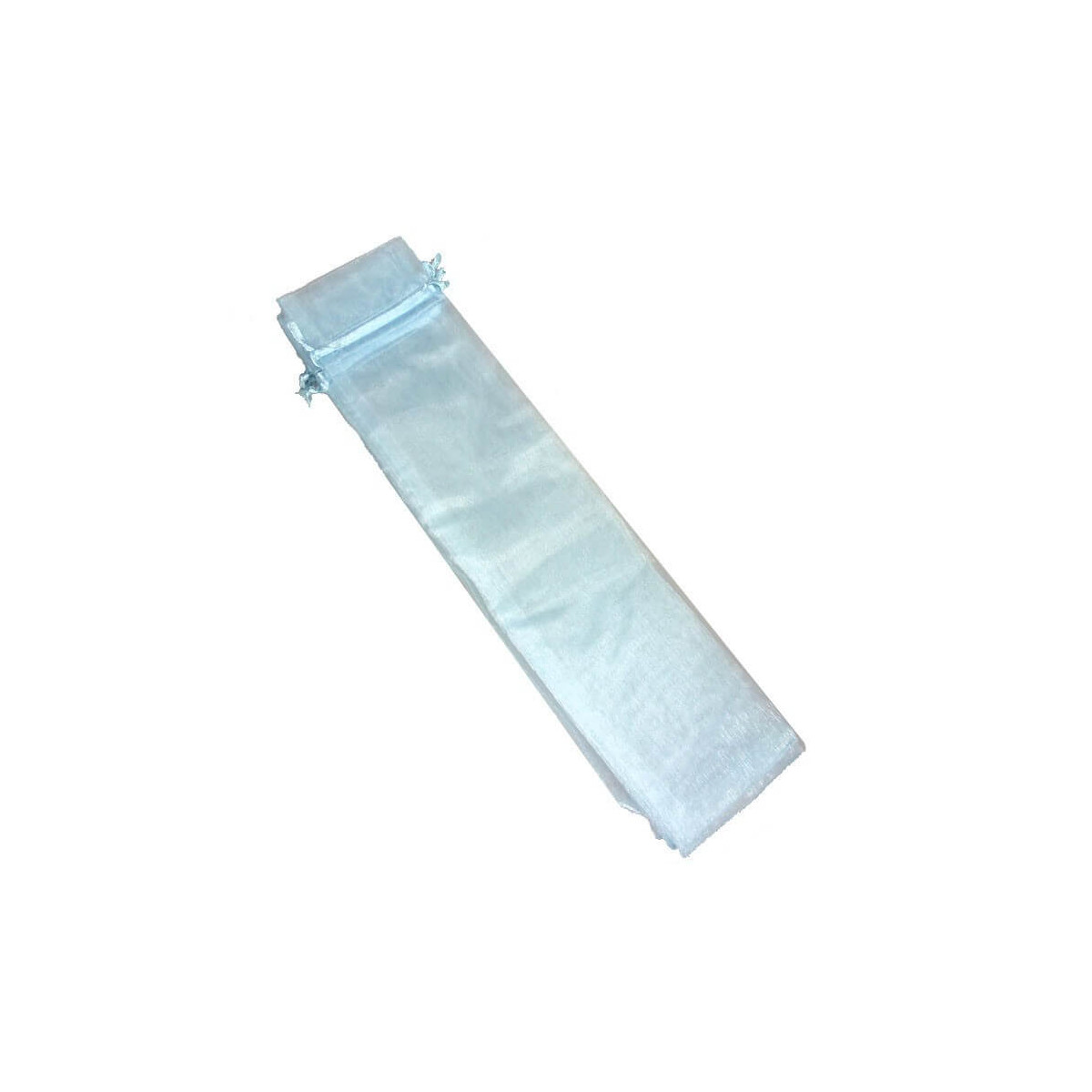 Sachet organza 30x7 cm bleu clair