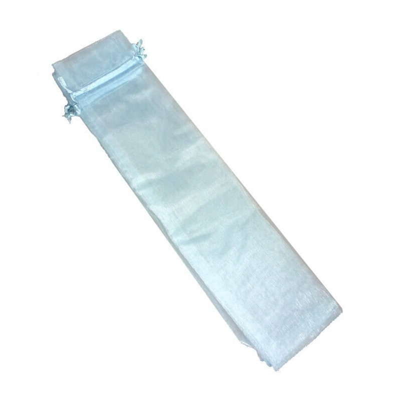 Organza bleu pour eventail