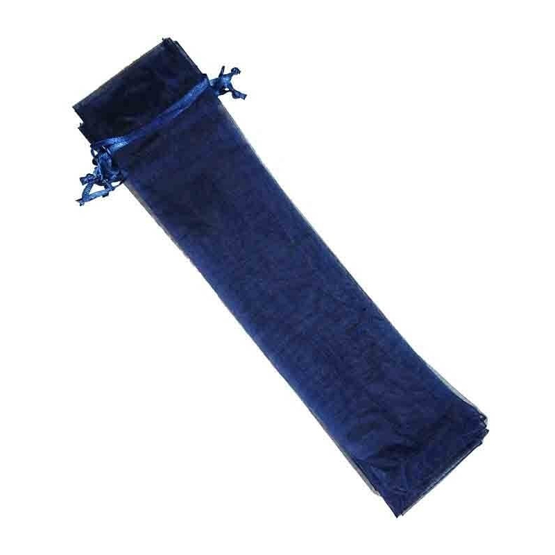 Sac en organza 30x7 cm bleu marine