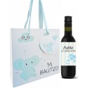 Vin avec sac de baptême personnalisé