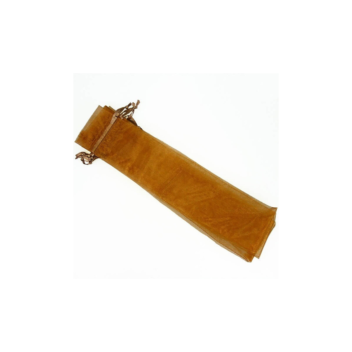 Sachet en organza marron 30x7 cm