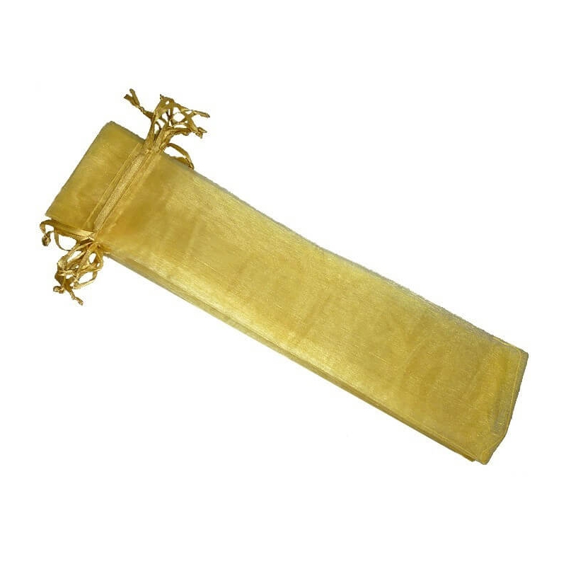 Sac en organza 30x7 cm doré
