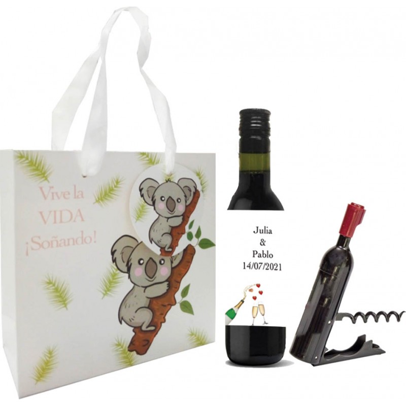 Set de vin pour mariage personnalisé