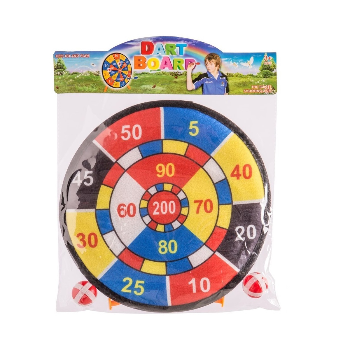 Cible en velcro avec 2 balles
