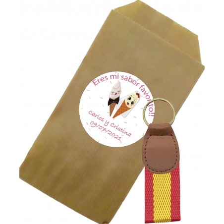 Porte Clés Espagne, Avec Enveloppe Et Adhésif Pour Les...