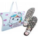 Tongs licorne avec boîte