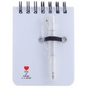 Carnet avec stylo et autocollant personnalisé pour les mariages