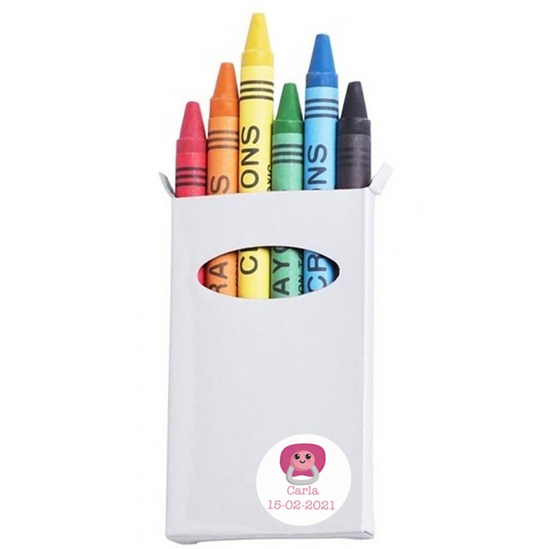 Crayons de cire personnalisés pour le baptême