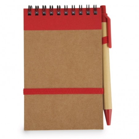 Cahier avec stylo et autocollant