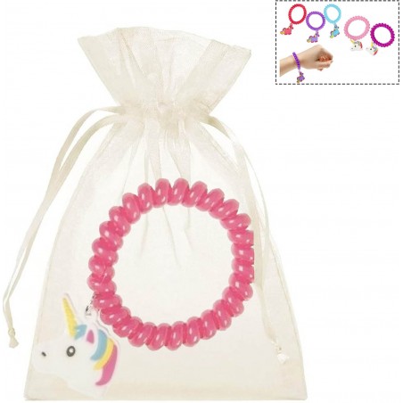 Bracelet Licorne Avec Sac En Organza