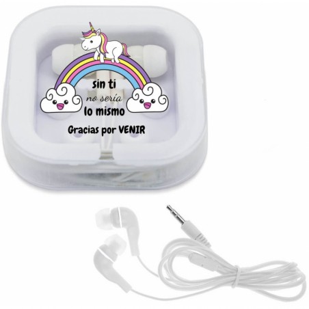Casque en boîte avec brosse miroir licorne avec sac