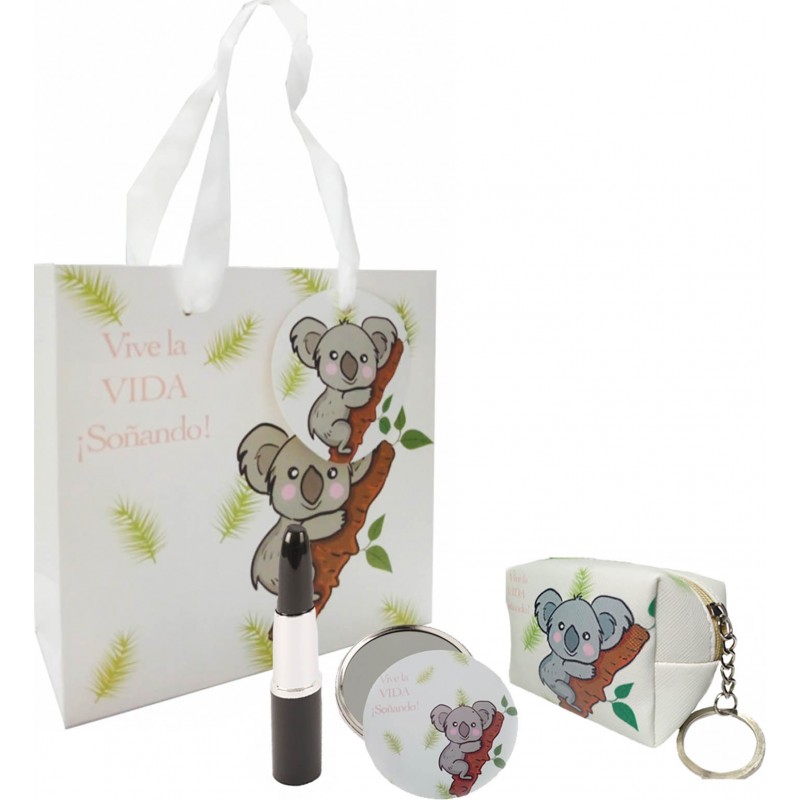 Cadeau koala sac à main miroir stylo et sac