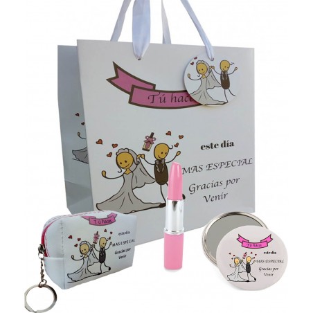 Ensemble de mariage spécial stylo miroir et sac à main dans un sac