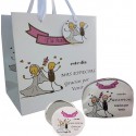 Coffret cadeau de mariage avec miroir sac à main et sac