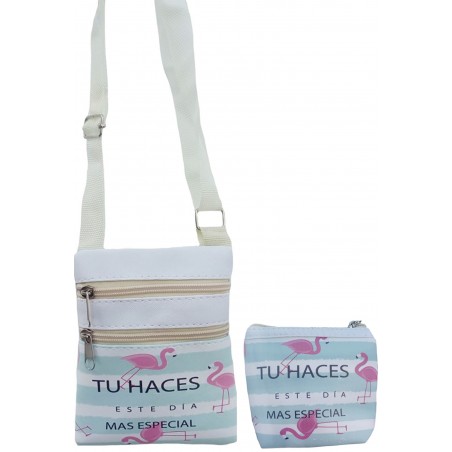 Porte Monnaie Design Flamenco Et Sac à Main Avec Des Phrases