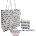 Coffret Cadeau Dans Un Sac Imprimé Licorne Avec Stylo, Miroir Et Sac à Main