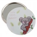 Miroir avec phrase dans boîte koala personnalisée