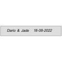 Autocollant transparent rectangulaire pour les noms et les dates