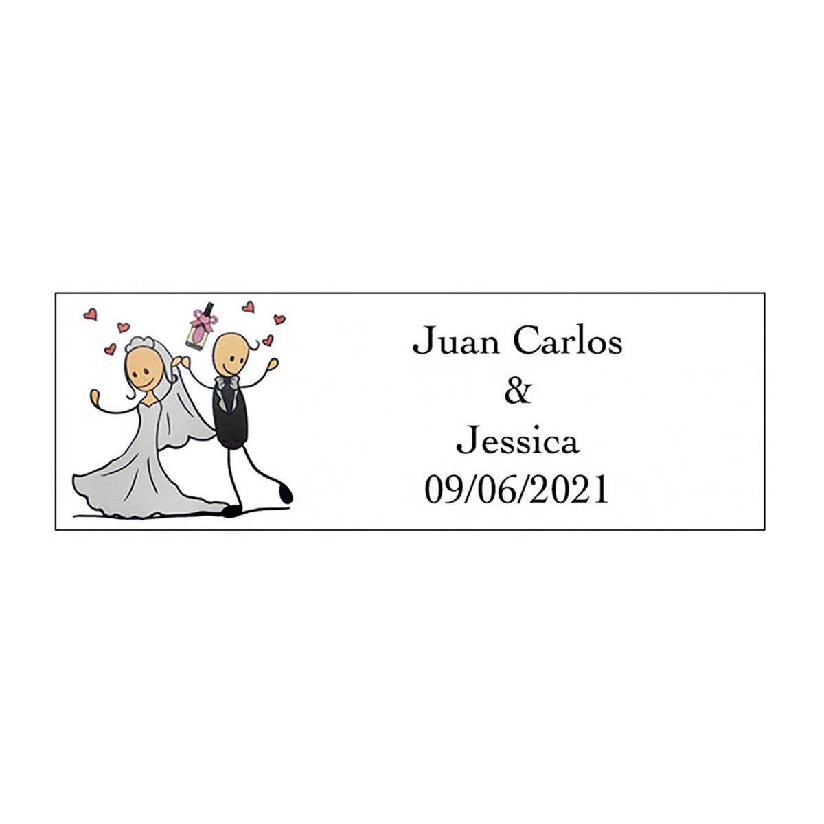 Autocollant vous faites ce jour rectangulaire personnalisé mariage