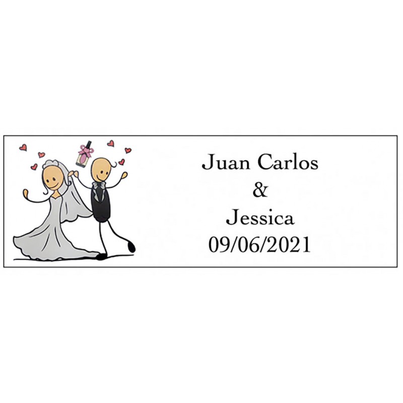 Autocollant vous faites ce jour rectangulaire personnalisé mariage