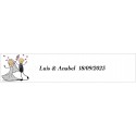 Autocollant vous faites ce jour rectangulaire personnalisé mariages