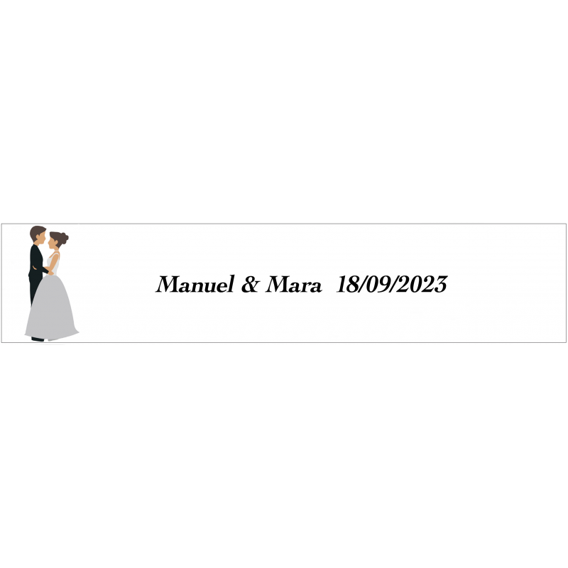 Adhésif toute aventure rectangle personnalisé pour les mariages
