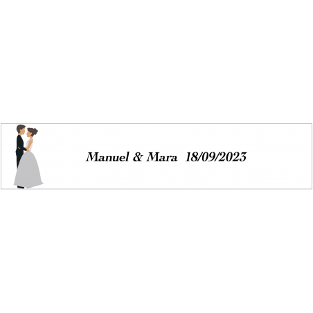 Adhésif toute aventure rectangle personnalisé pour les mariages