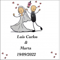 Adhésif tu fais ce jour carré personnalisé mariage