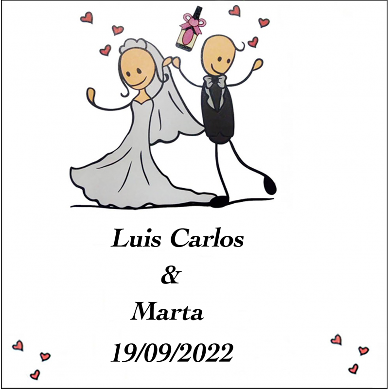 Adhésif tu fais ce jour carré personnalisé mariage