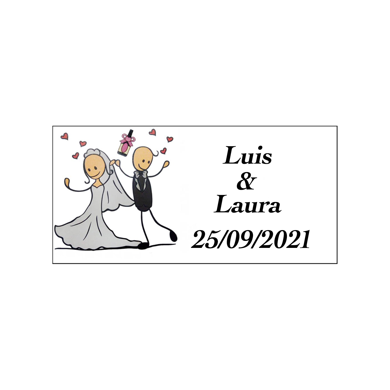 Autocollant de mariage personnalisé que vous créez ce jour-là