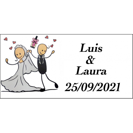 Autocollant de mariage personnalisé que vous créez ce jour-là