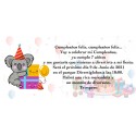 Invitation koala personnalisée pour anniversaire