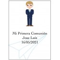 Autocollant communion enfant grand personnalisé