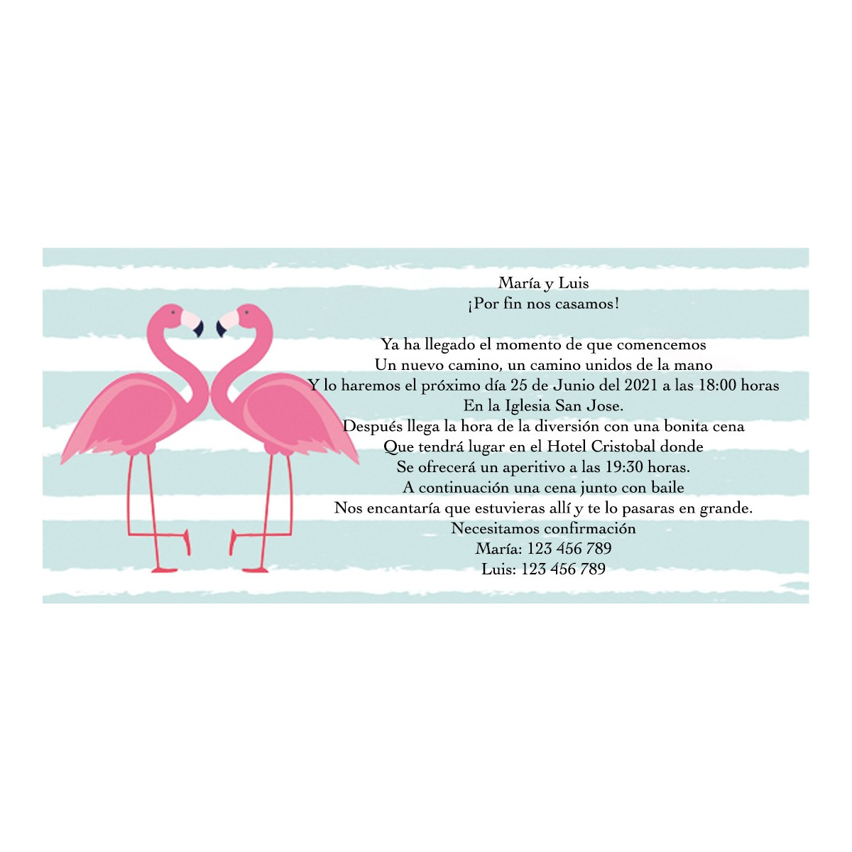 Invitation flamenco personnalisée pour les mariages