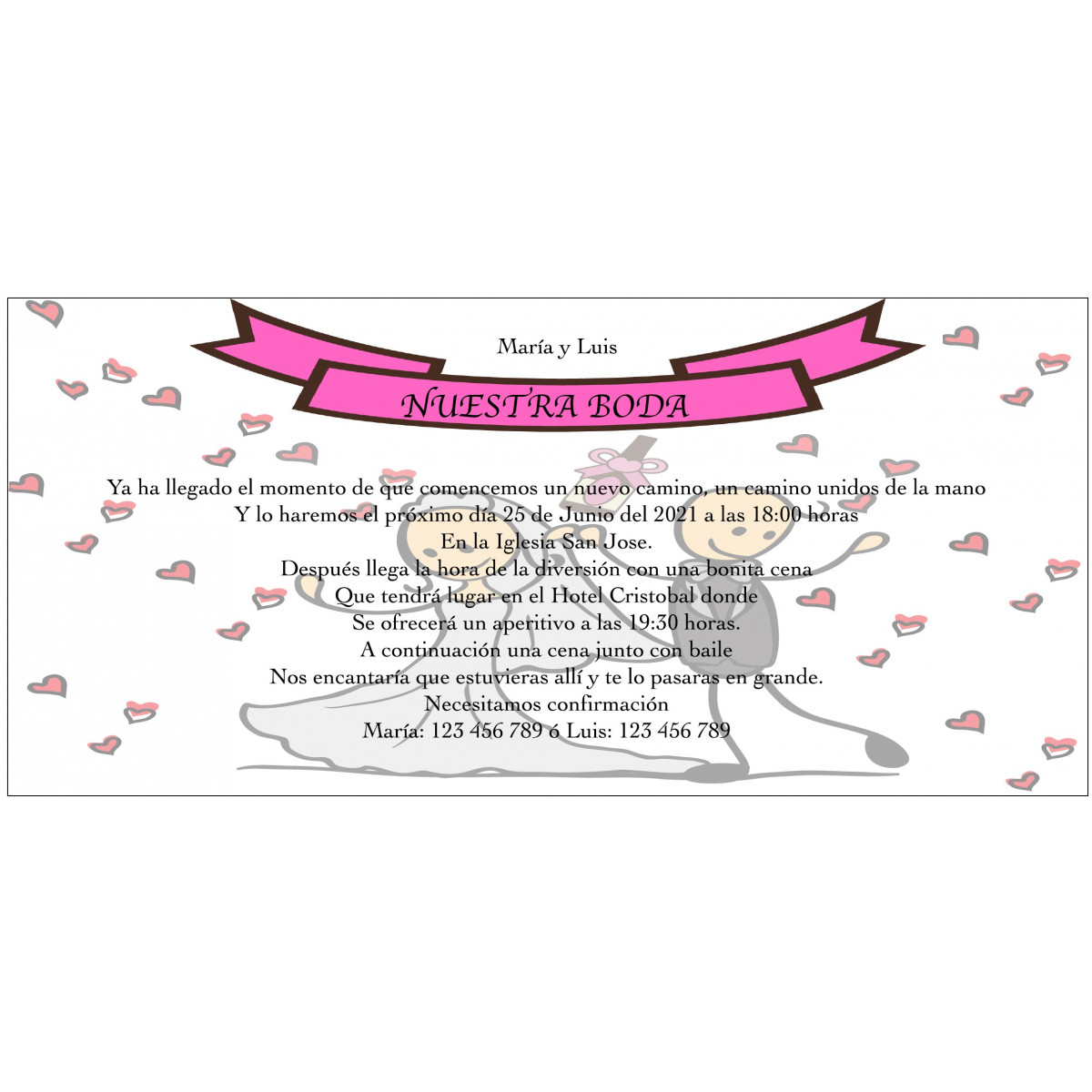 Invitation de mariage vous faites ce jour personnalisé