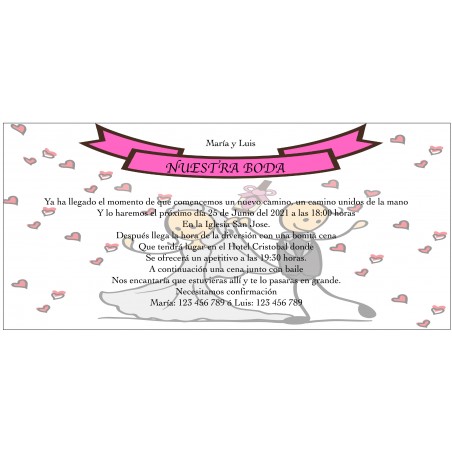 Invitation de mariage vous faites ce jour personnalisé