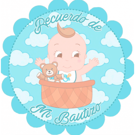 Autocollant De Baptême De Garçon