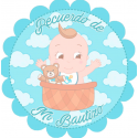 Sticker baptême bébé garçon