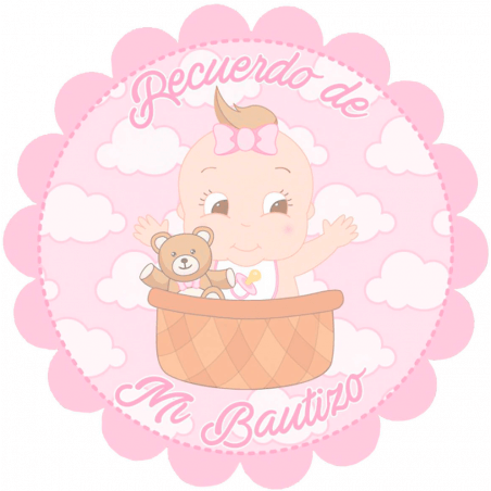 Autocollant De Baptême De Fille