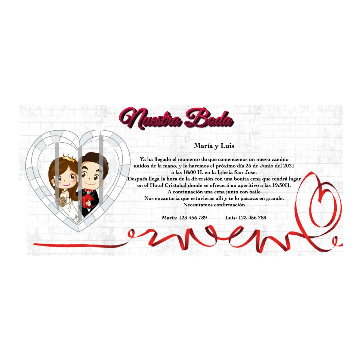 Invitations de mariage personnalisées et pas chères