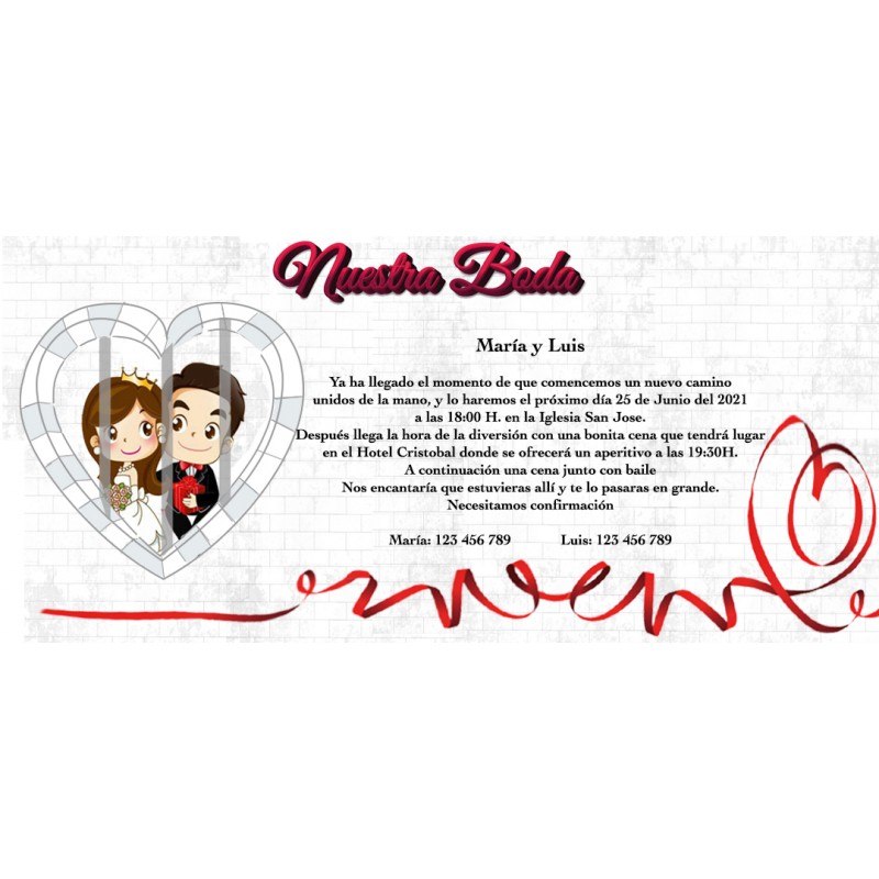 Invitations de mariage personnalisées et pas chères
