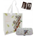 Set de manucure koala personnalisé avec sac pour mariage
