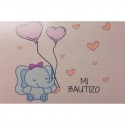 Cahier éléphant Personnalisé Avec Stylo Et Sac De Baptême En Organza