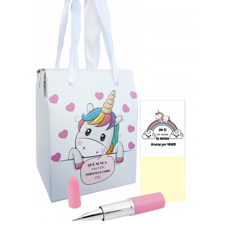 carnet licorne avec stylo