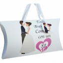 Manucure de mariage personnalisée avec boîte et phrase