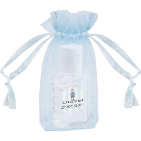 Gel hydroalcoolique personnalisé pour communion avec sac