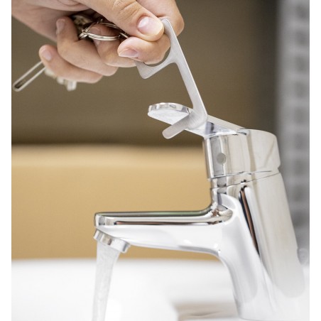 Porte-clés hygiénique anti-contact en acier inoxydable